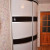  Белый радиусный шкаф в прихожую с комбинированными дверями