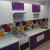 Двухцветная прямая кухня с фасадами из МДФ