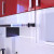 Угловая трехцветная кухня 10 кв.м с глянцевыми МДФ фасадами