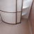 Радиусный угловой шкаф купе на балкон с белыми дверями